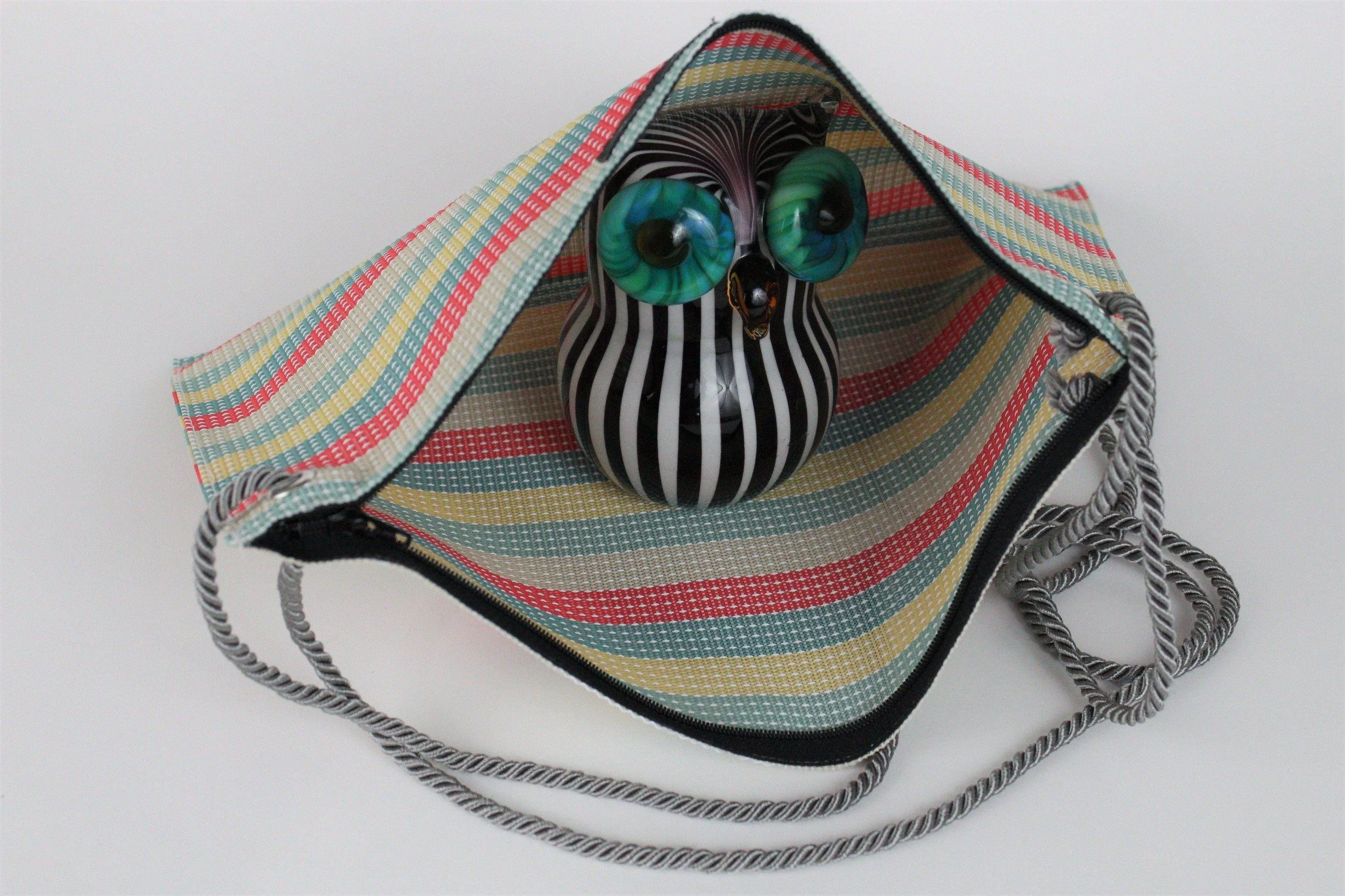 Sereen Multi Color Striped Handbag