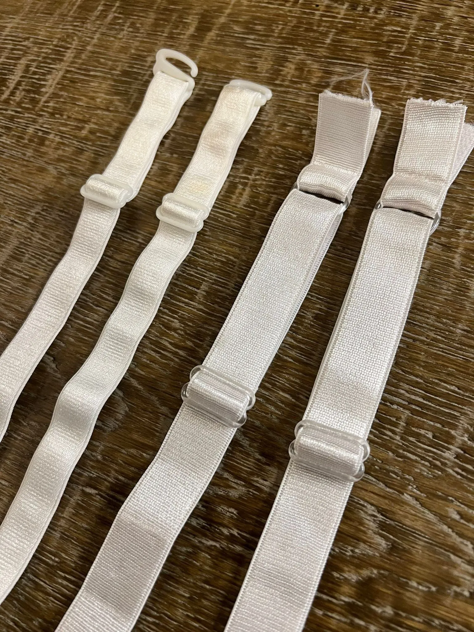Sewing Bra Straps, 15mm & 20mm Lingerie Bra Straps, Underwear Straps, Extra Wide Straps, Off White