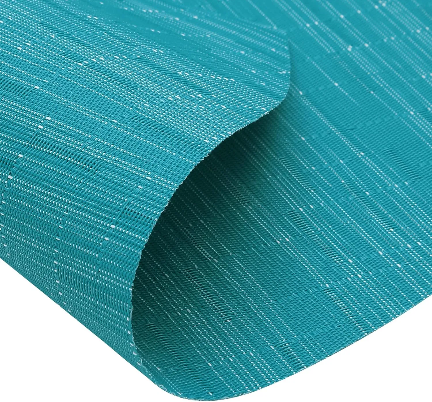 SHACOS Large Size Wedge Placemats with Centerpiece Round Mat Set of 5 Round Table Place Mats Washable Dining Table Placemats Reversible Durable, Blue