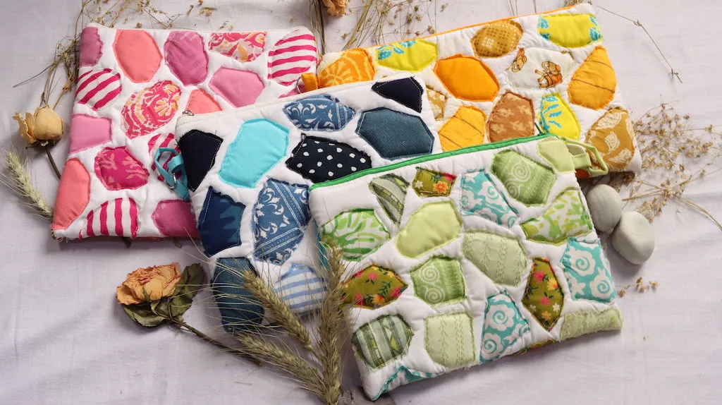 Shades of Green Mosaic Pouch
