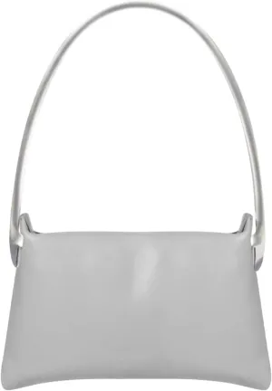 Shoulder Bag for Women Y2K Trendy Purse Rubber Handle Mini Clutch Underarm Purse with Zipper Closure