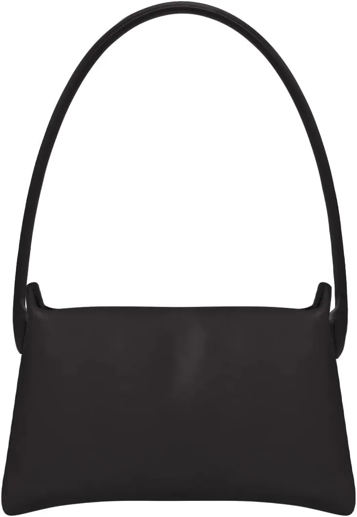Shoulder Bag for Women Y2K Trendy Purse Rubber Handle Mini Clutch Underarm Purse with Zipper Closure