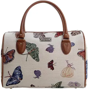 Signare Tapestry Duffle Bag Overnight Bags Weekend Bag for Women In Butterfly Design (TRAV-BUTT)