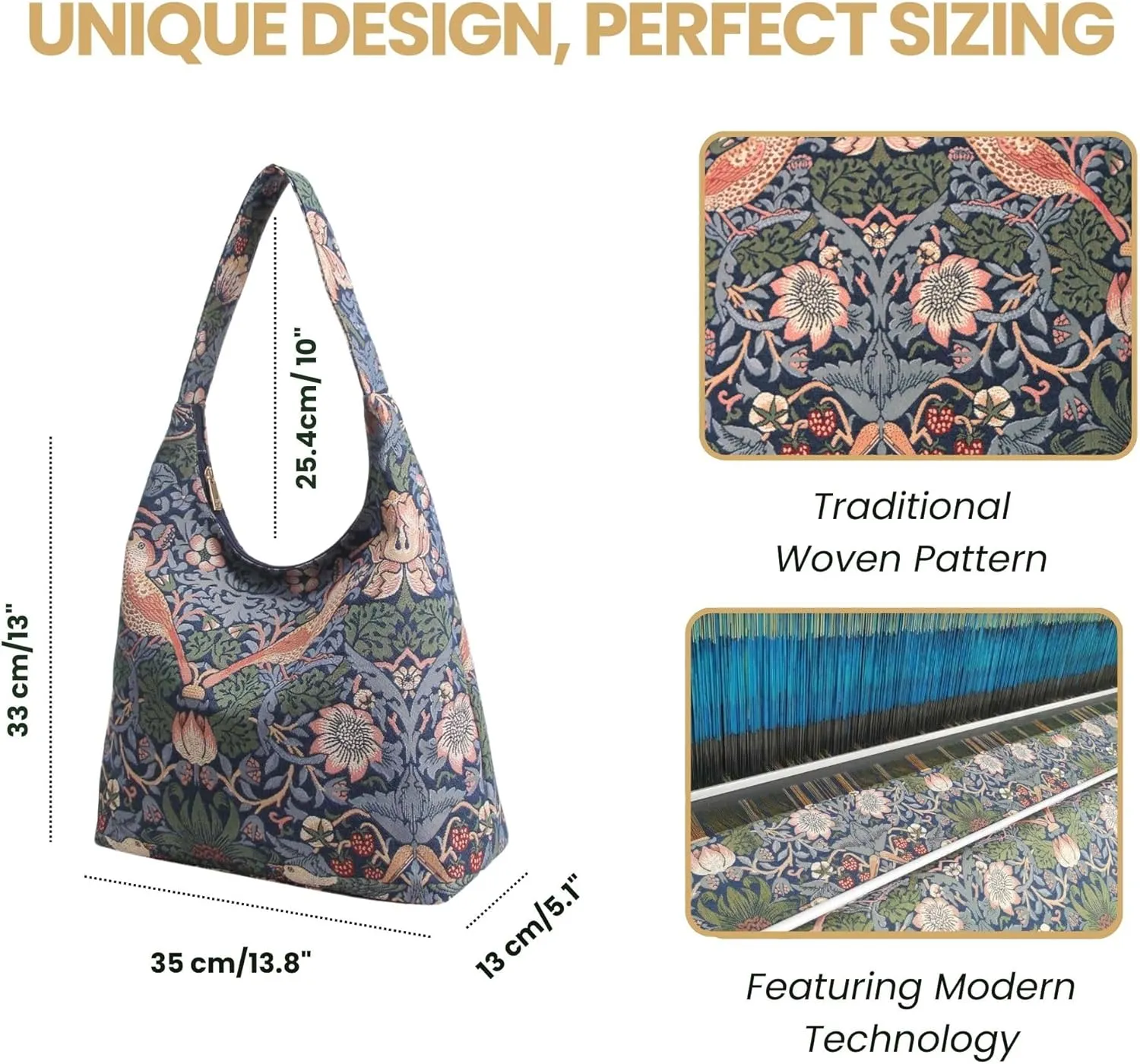 Signare Tapestry Hobo Shoulder bag Slouch Purse For Women