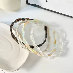 Simple Twist Colorful Acrylic Headbands DP25B880