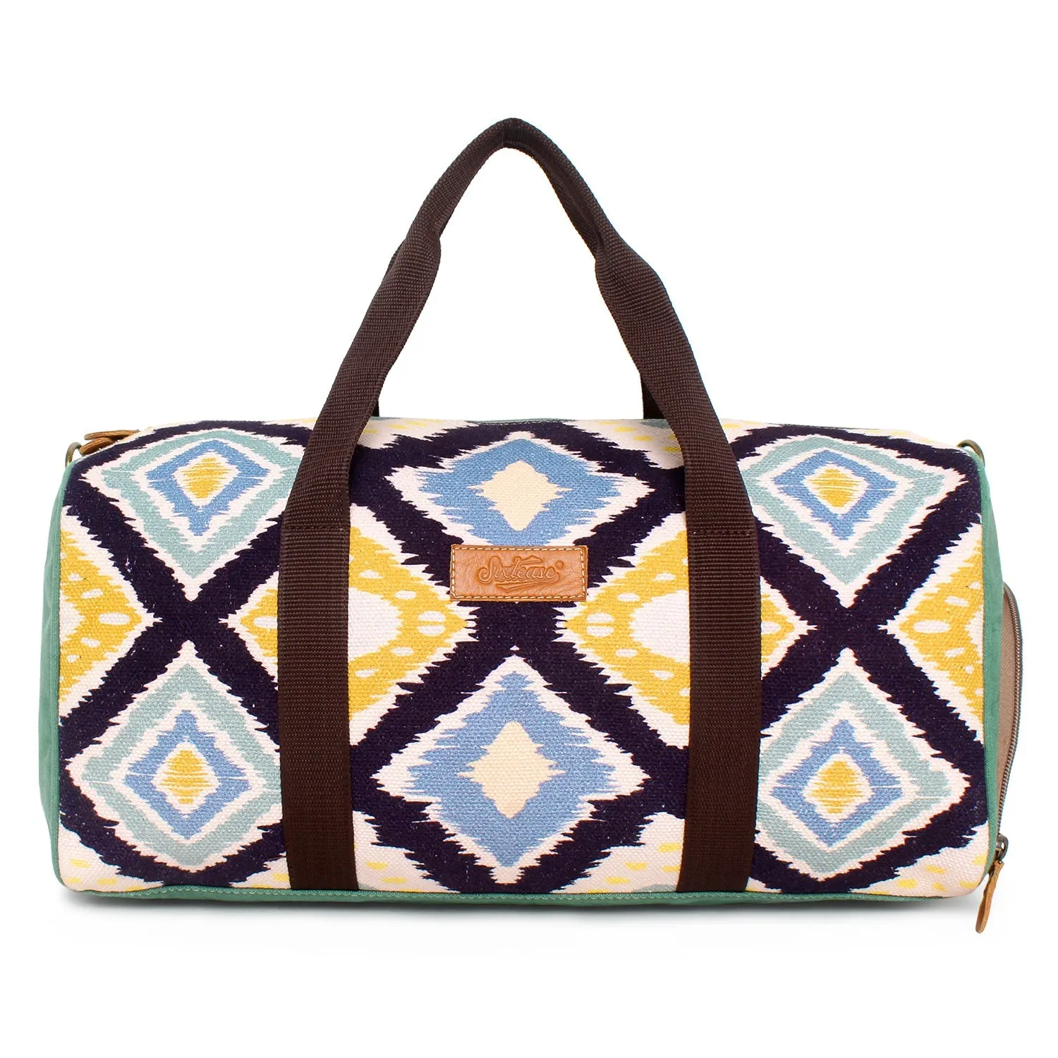 Sixtease Up-cycled Canvas Duffle Bag: Sustainable Style, Urban Adventure, Perfect for Eco-Conscious Explorers and Trendsetting Travelers! - (SB-4111)