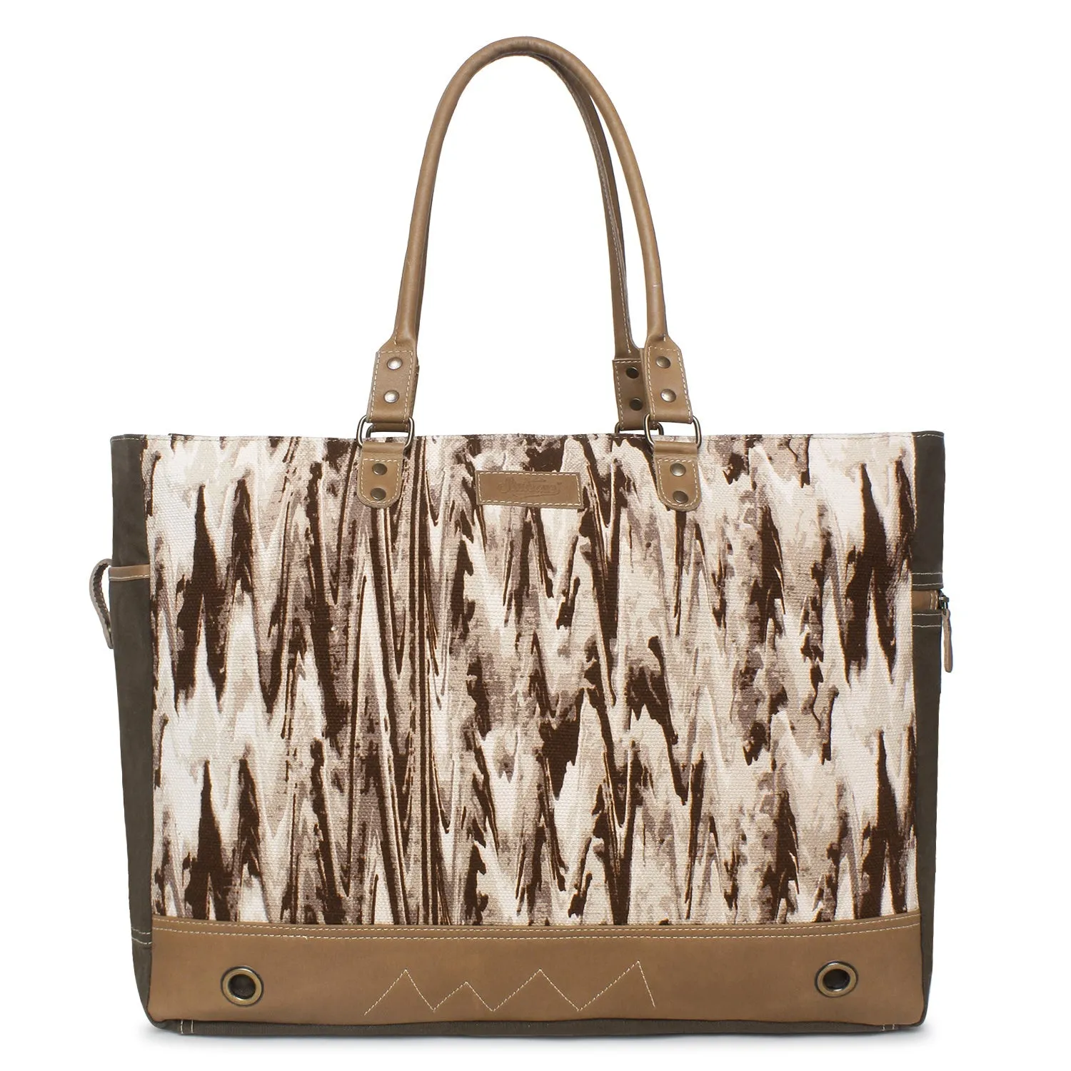 Sixtease Up-cycled Canvas Weekender Bag: Travel Smart with Sustainable Style, Perfect for Your Getaway Adventures! - (SB-4228)