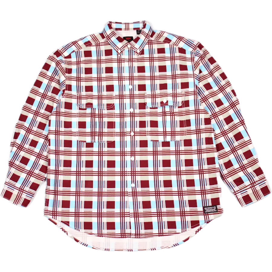 Skate L/s Woven Printed Burgun Multi-color