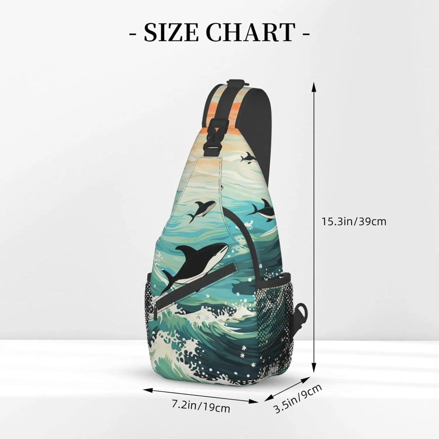 Sling Bag for Women Men Pacific Ocean biological Cross Chest Bag Diagonally Casual Fashion Travel Hiking Daypack