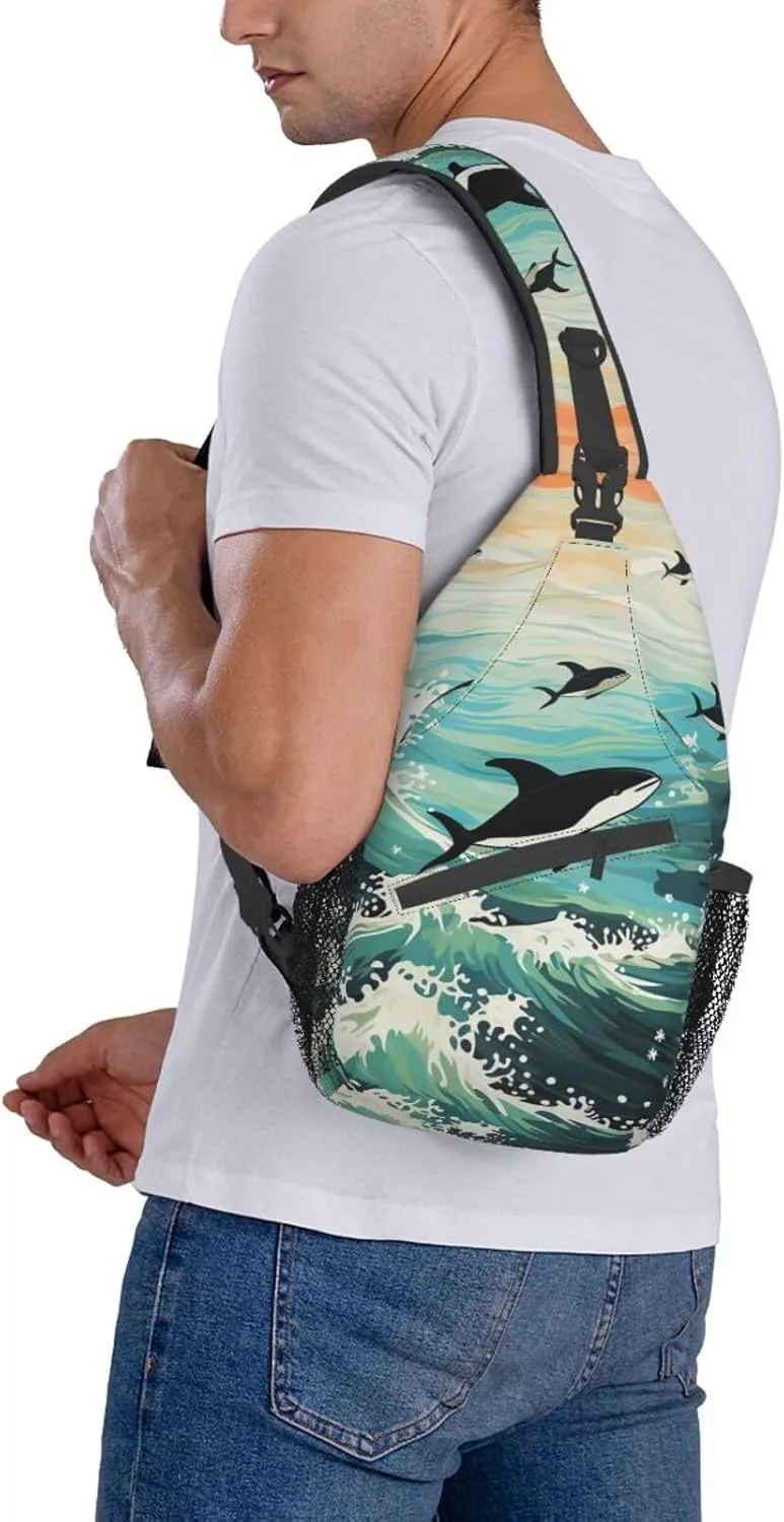 Sling Bag for Women Men Pacific Ocean biological Cross Chest Bag Diagonally Casual Fashion Travel Hiking Daypack