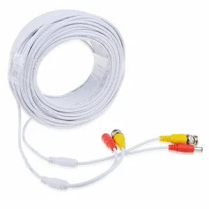 SLLEA White 150ft BNC Extension Cable Replacement for Q-See HD 1080P 2MP Security Camera QTH8092B