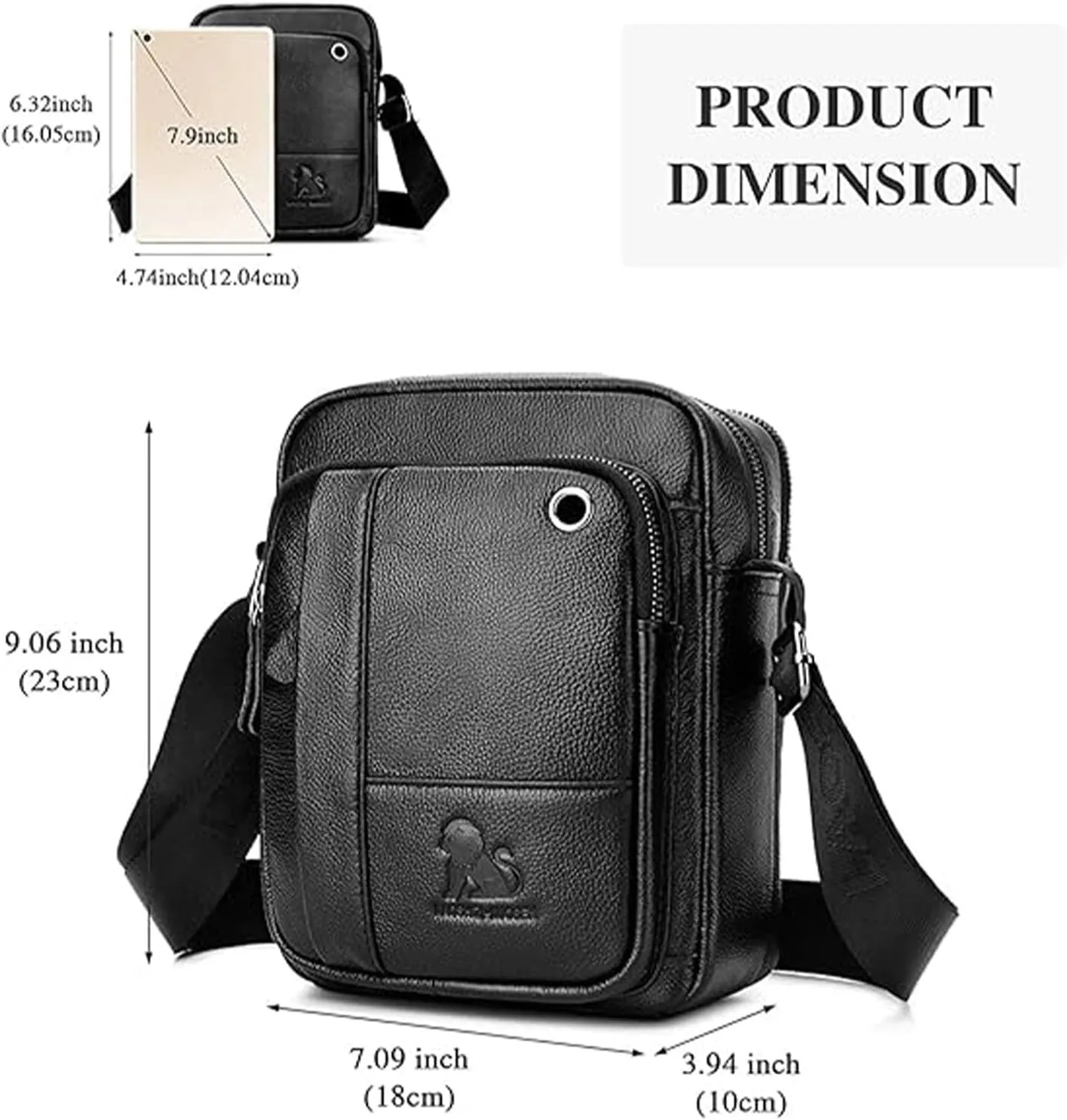 Small Crossbody Bags for Men Women,Genuine Leather Messenger Purse,Trendy Design Satchel Bag