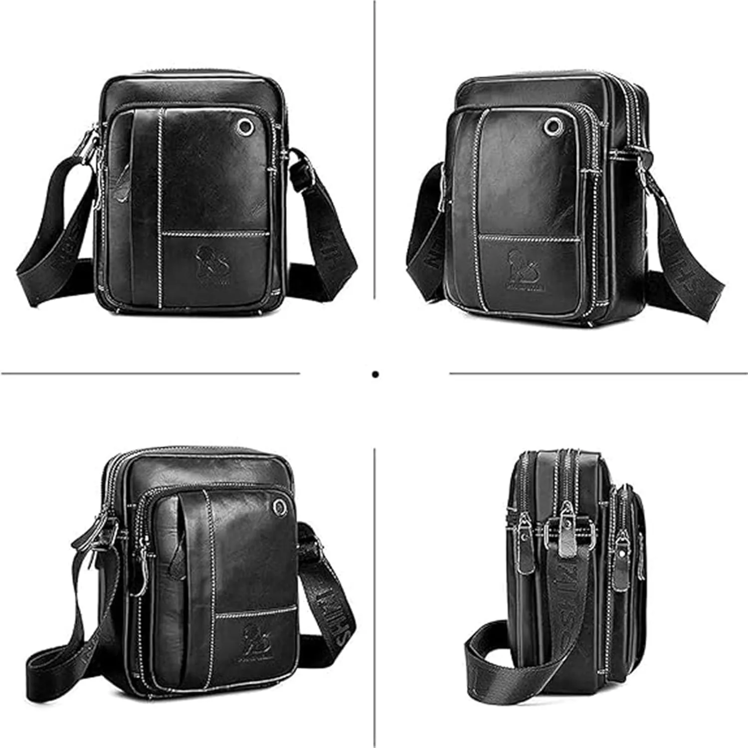 Small Crossbody Bags for Men Women,Genuine Leather Messenger Purse,Trendy Design Satchel Bag