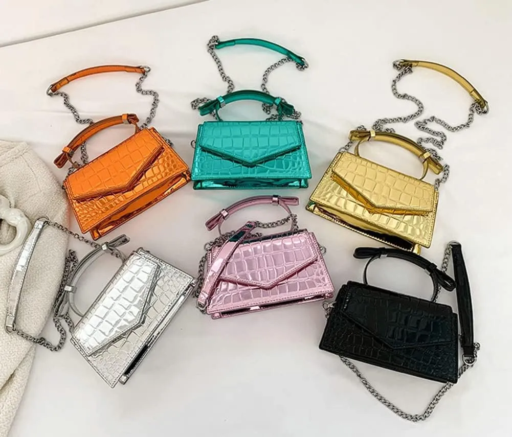 Small Silver Crossbody Satchel Y2K Evening Handbag for Women - Hobo Shoulder Tote Bag 2025