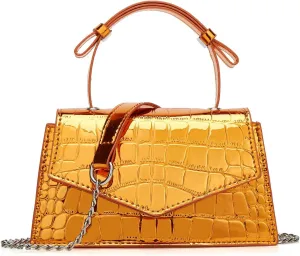 Small Silver Crossbody Satchel Y2K Evening Handbag for Women - Hobo Shoulder Tote Bag 2025