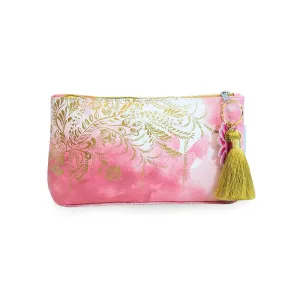Small Tassel Pouch - Blush Watercolor