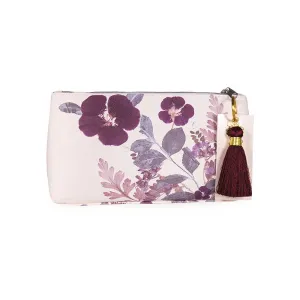 Small Tassel Pouch - Plum Leaves