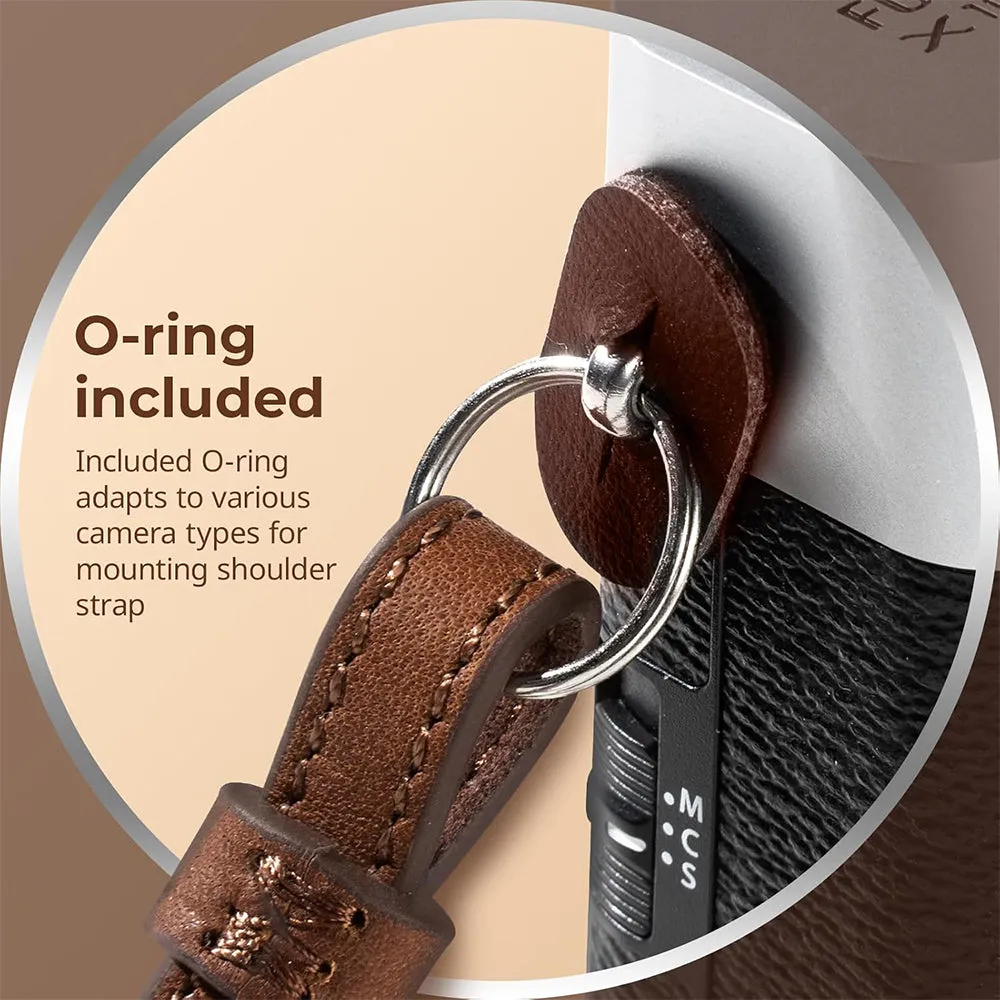 SmallRig Universal Leather Shoulder / Neck Strap with 43" Maximum Length and 10kgs Load Capacity for DSLR and Mirrorless Cameras | 5209