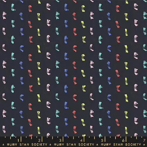 SOFT BLACK MULTI, Flicker, Ooh Lucky Lucky Warp & Weft  by Alexia Marcelle Abegg, Ruby Star Society