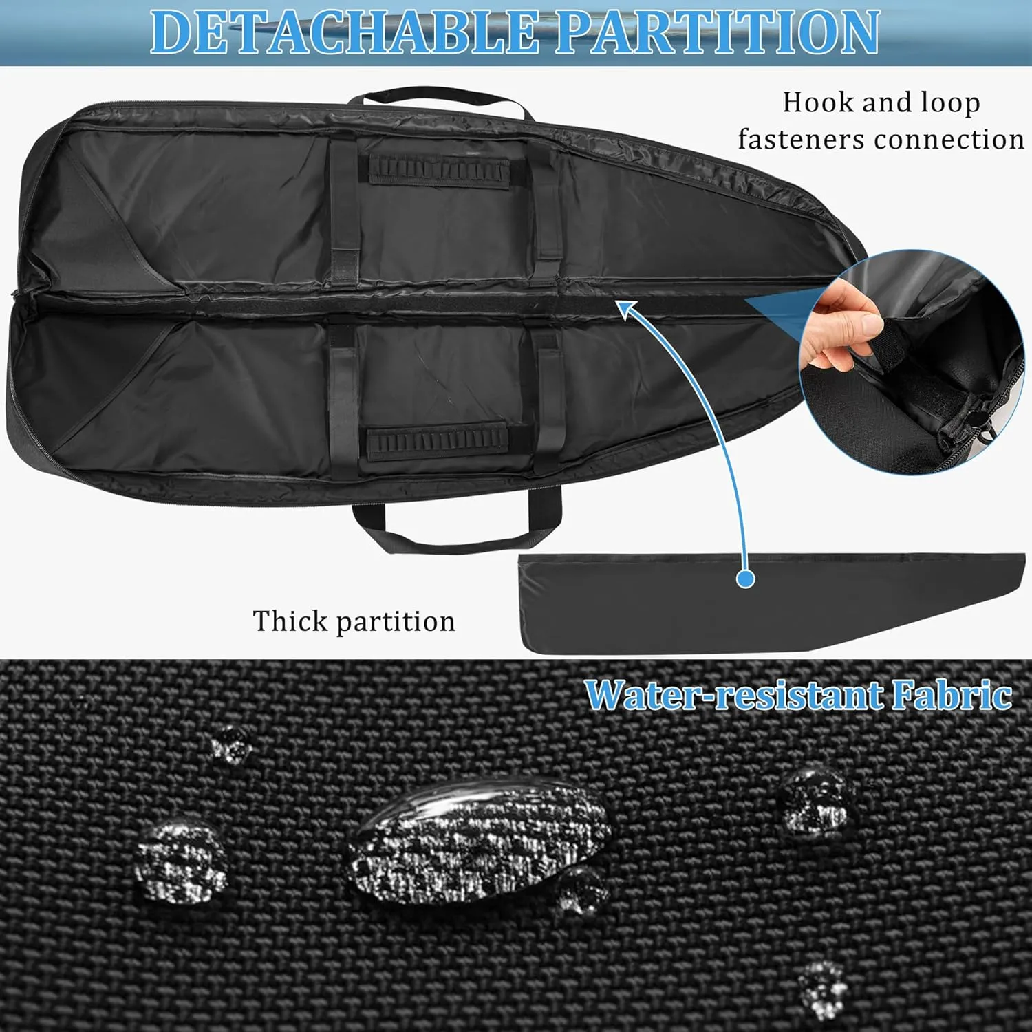Soft Double Shotgun Rifle Case 38"/42"/46"/52" Long Rifle Bag for Hunting Shooting Range, Firearm Transportation, With Multiple Magazine Holder Pouches