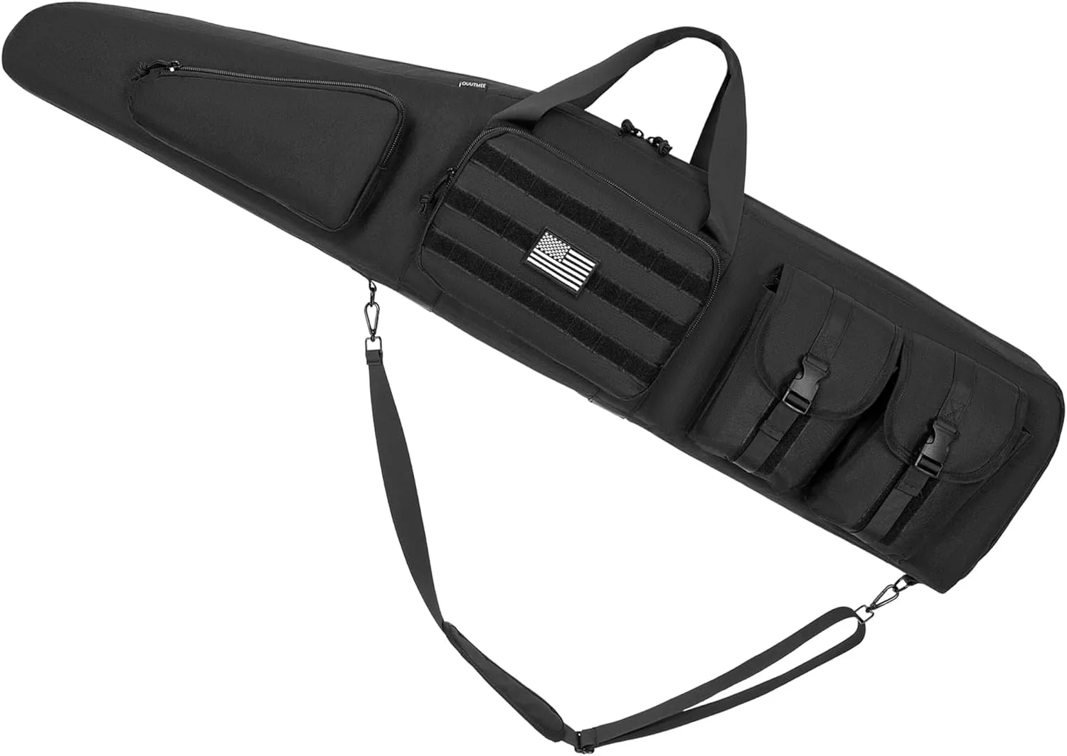 Soft Double Shotgun Rifle Case 38"/42"/46"/52" Long Rifle Bag for Hunting Shooting Range, Firearm Transportation, With Multiple Magazine Holder Pouches