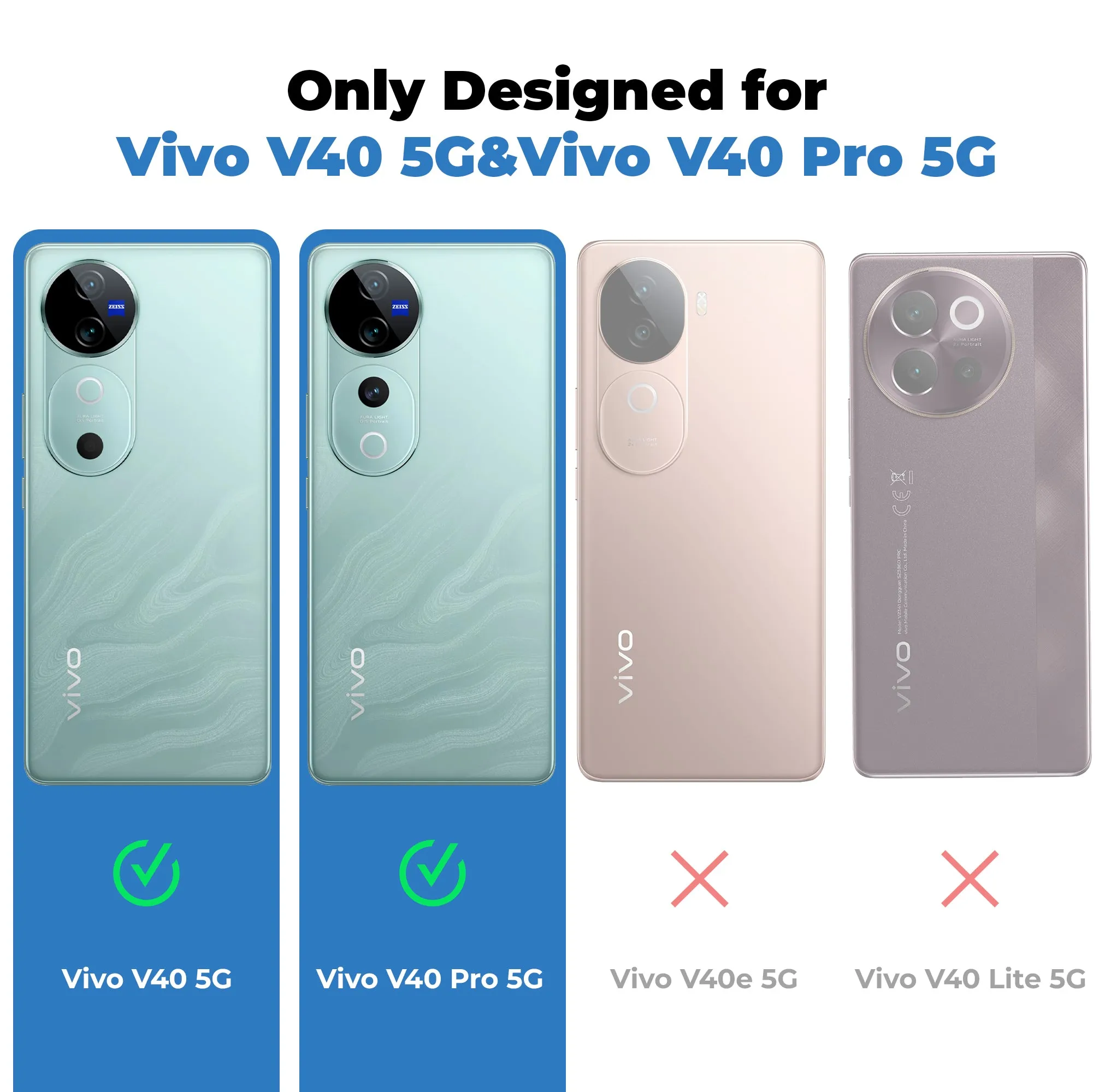 Soft Silicone Mobile Back Cover For Vivo V40 Pro 5G with Dash Type Groove and Matte Gray Camera Ring