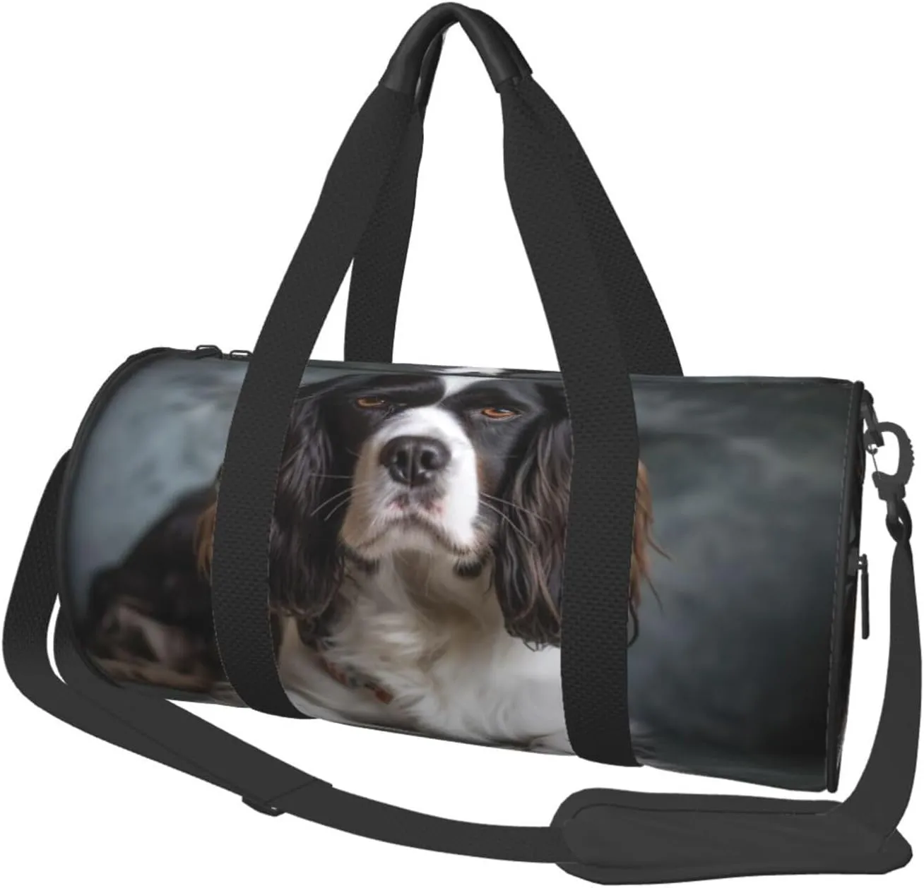 Spaniel On The Sofa Travel Duffle Bag for Men Women Sport Gym Bag Foldable Weekender Bag Carry on Overnight Bag for Travel Swimming Basketball