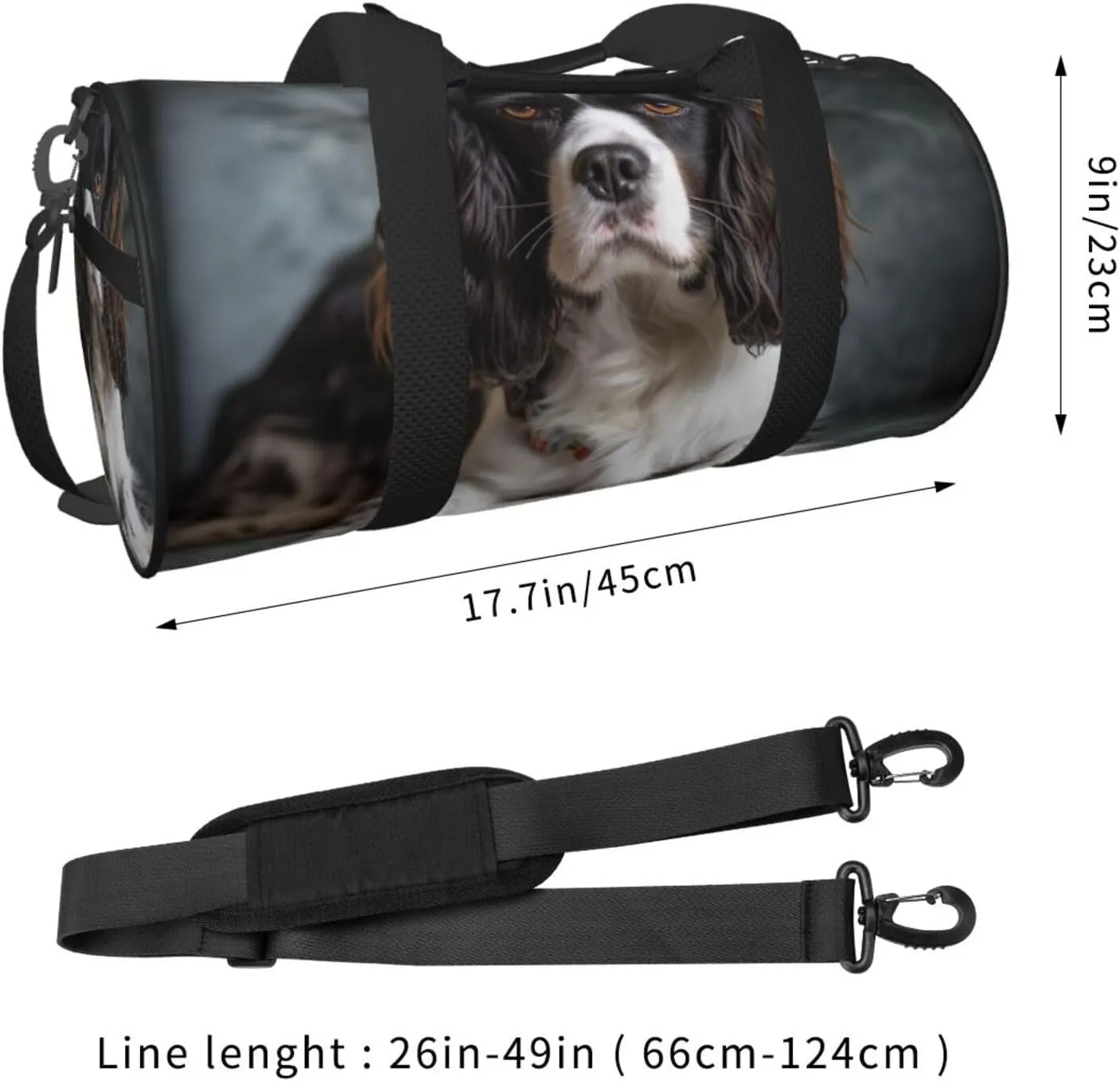 Spaniel On The Sofa Travel Duffle Bag for Men Women Sport Gym Bag Foldable Weekender Bag Carry on Overnight Bag for Travel Swimming Basketball