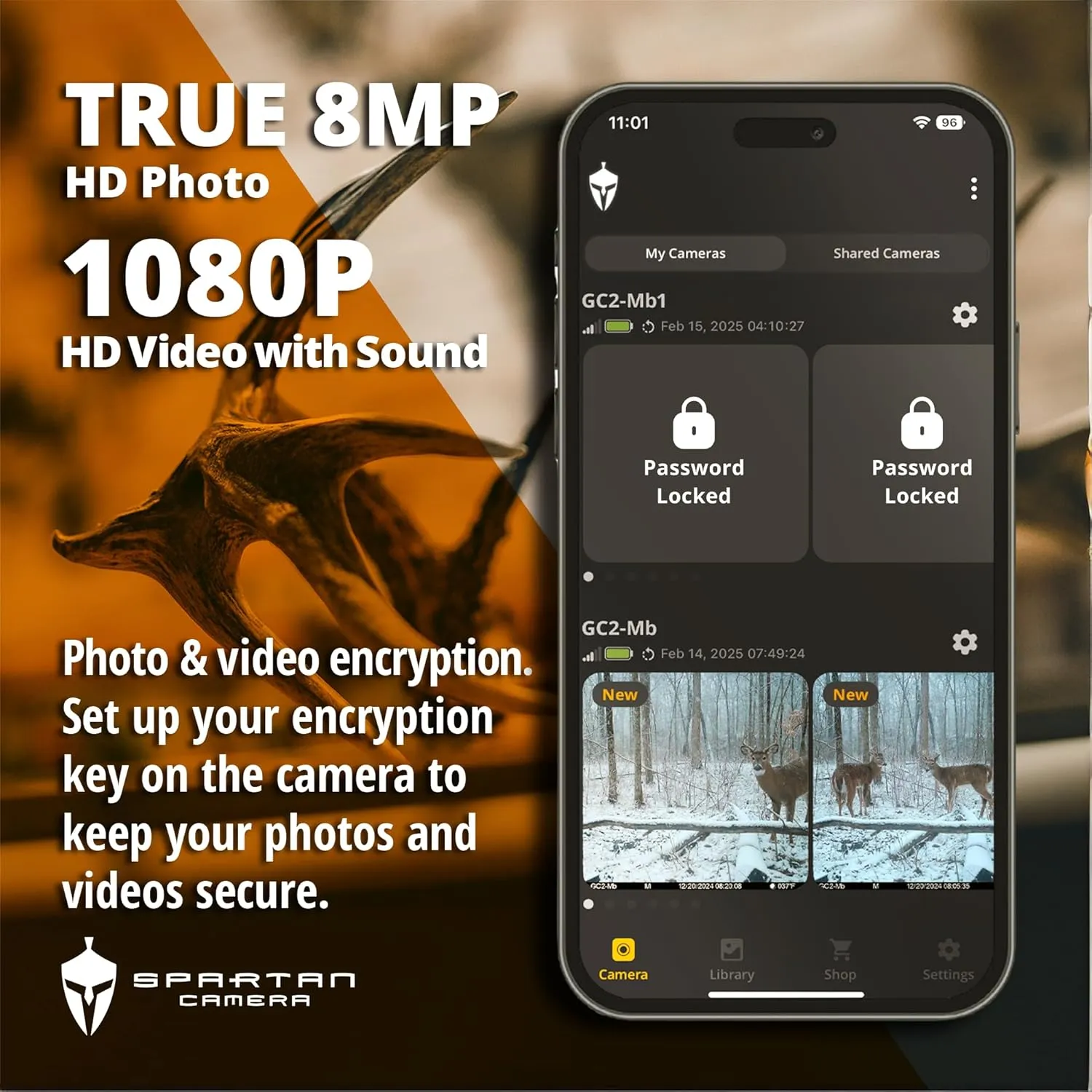 Spartan Camera 2025 Upgrade 2 Pack GoCam2 Cellular APP Control Trail Camera, 4G LTE, 1080P Video, FHD Photos, No Glow, Night Vision, Motion Activated, IP65 Water Resistant(Spartan Areus,Multi-carrier)