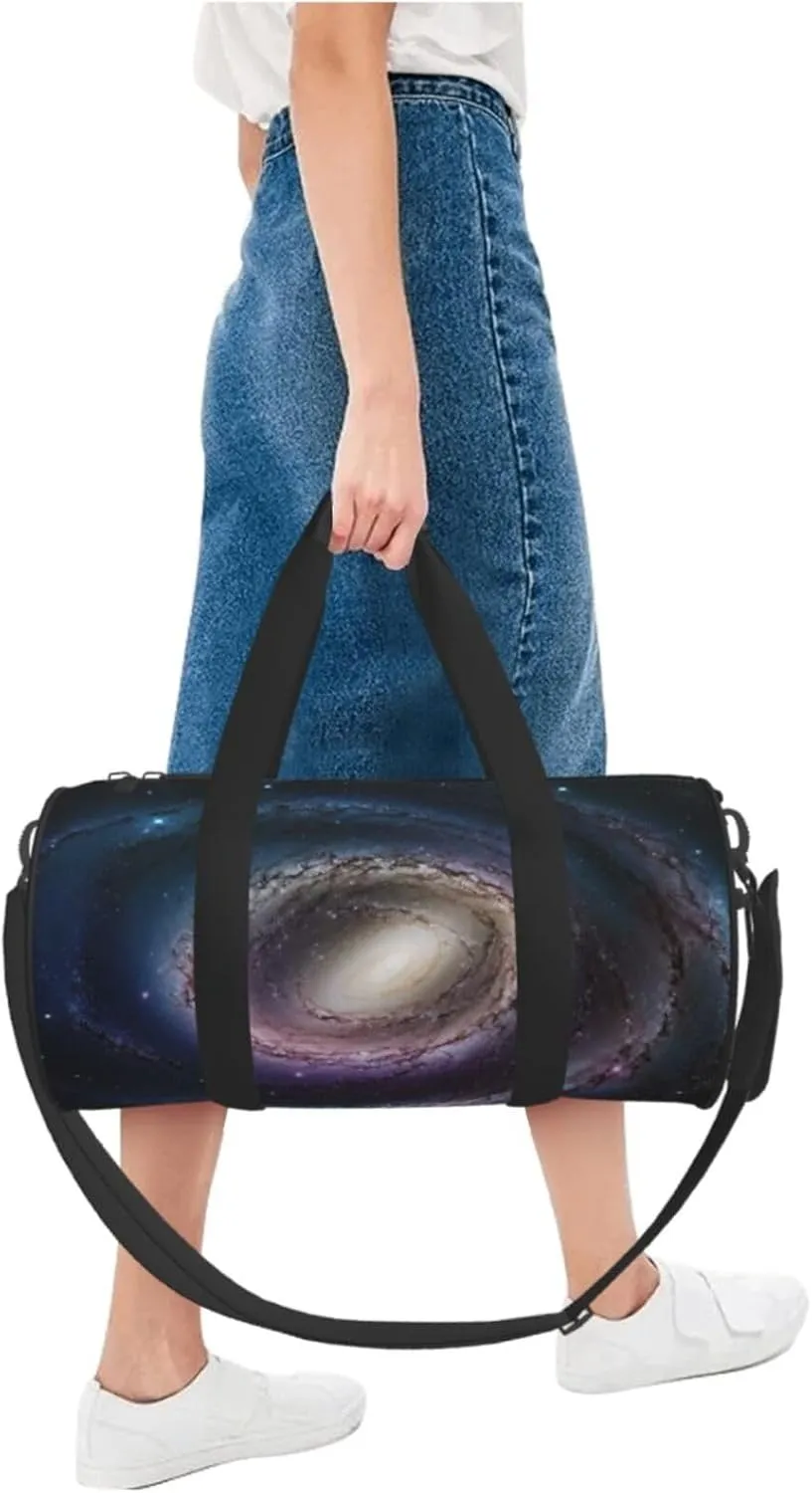 Spiral galaxy Travel Duffle Bag for Men Women Sport Gym Bag Foldable Weekender Bag Carry on Overnight Bag for Travel Swimming Basketball