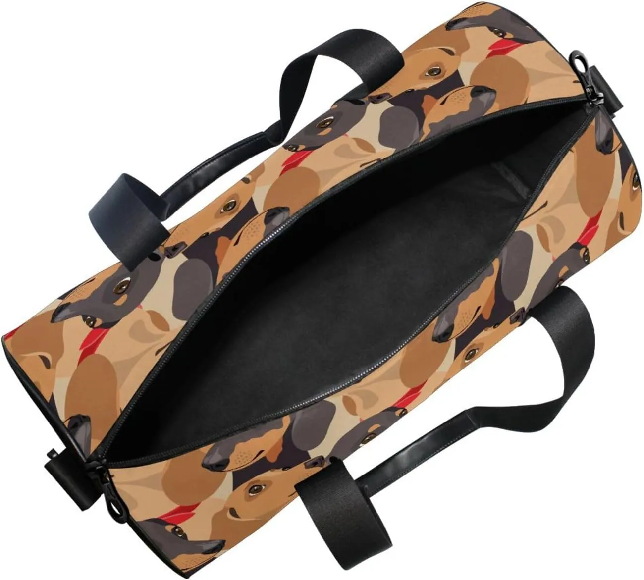 Sport Duffle Bag Travel Weekender Overnight Bag Gym Bag Womens Mens, Cartoon Dachshund Travel Duffel Bag for Plane Sport Gym Tote Bags Yoga