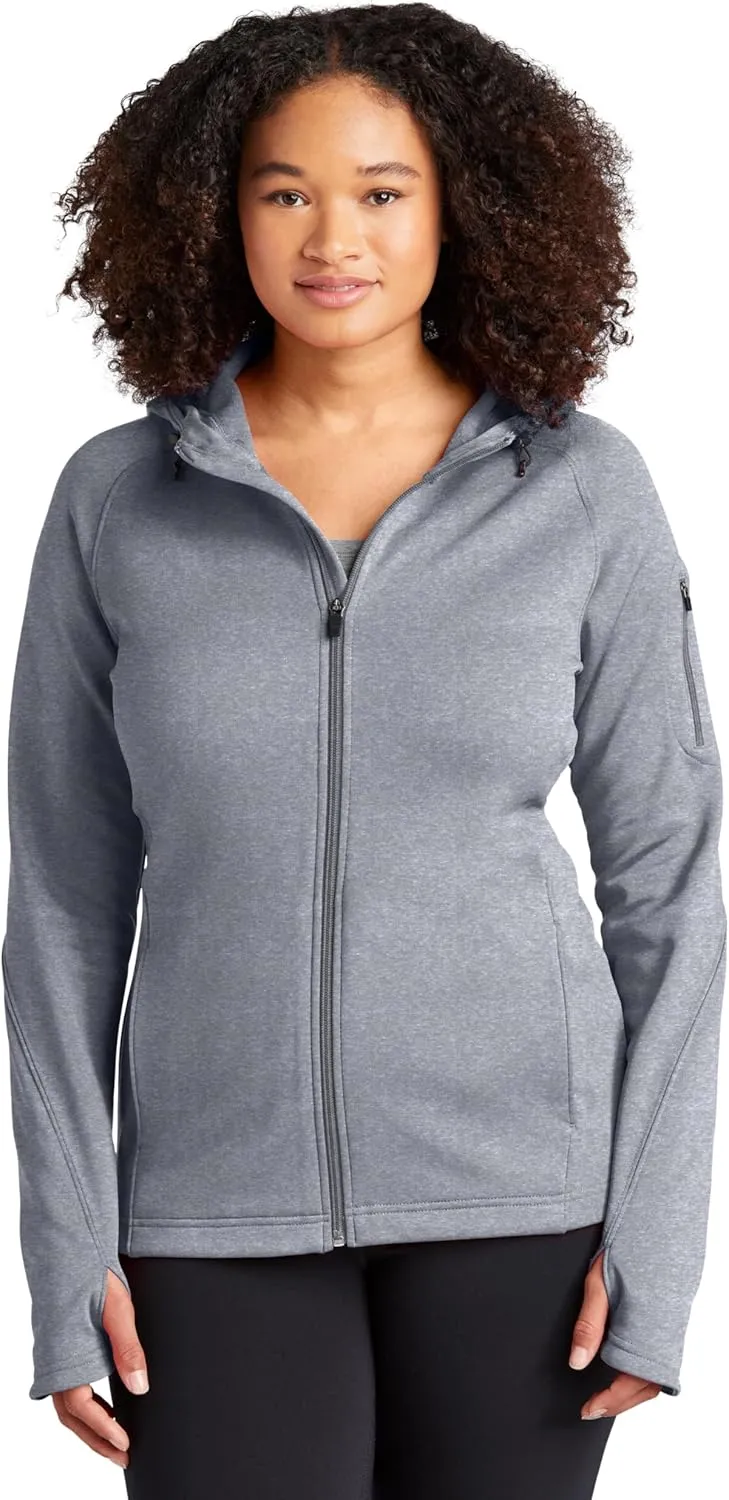 Sport-Tek® Ladies Tech Fleece Full-Zip Hooded Jacket. L248