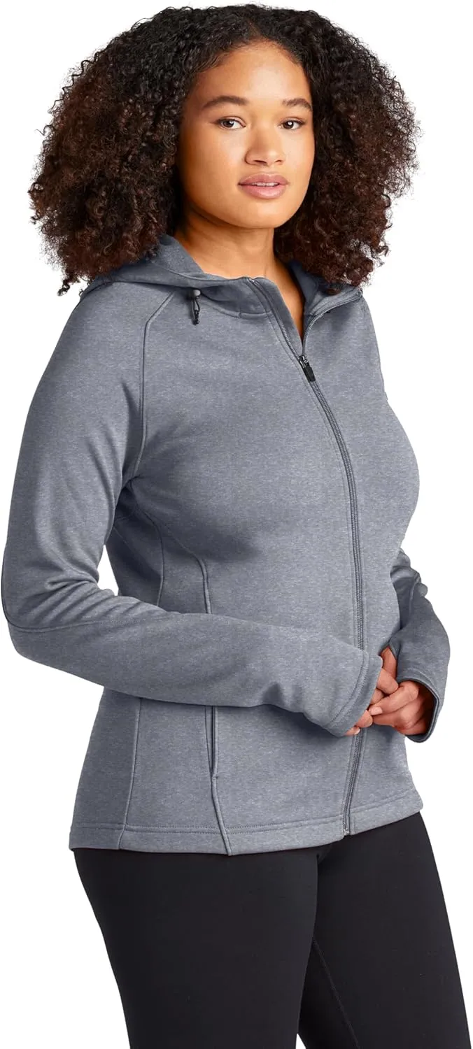 Sport-Tek® Ladies Tech Fleece Full-Zip Hooded Jacket. L248