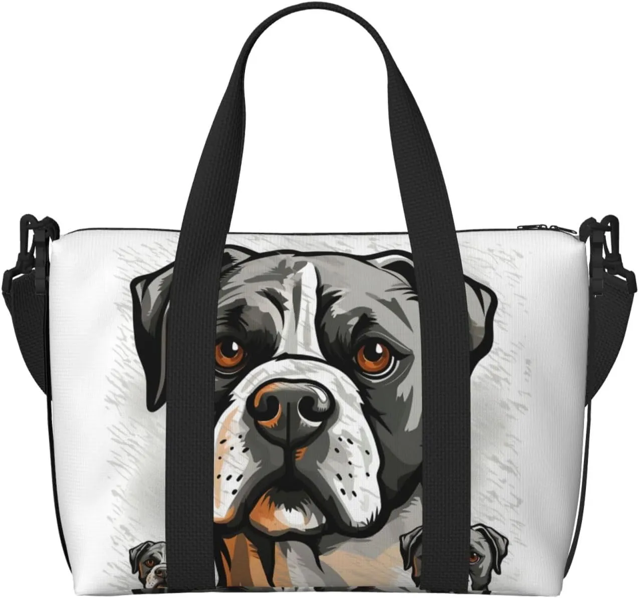Sports Gym Bag for Women Men Travel Duffel Bag Tote Weekender Bag Carry on Overnight Bag for Travel Swimming Fitness Workout Sports American Bulldog Head Duffle Bag