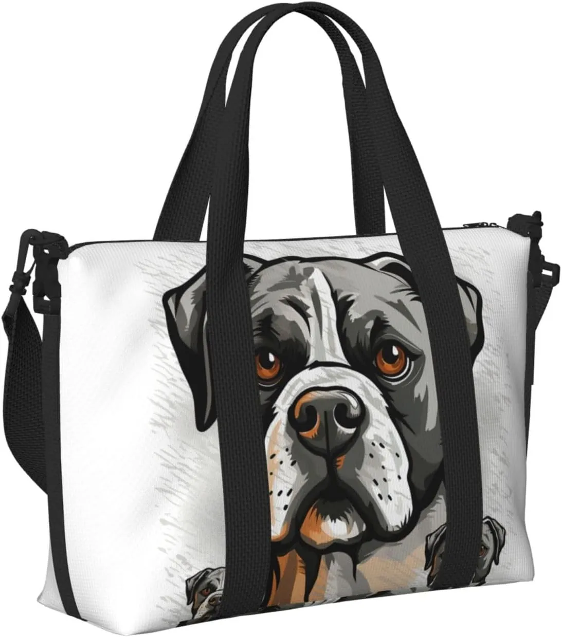 Sports Gym Bag for Women Men Travel Duffel Bag Tote Weekender Bag Carry on Overnight Bag for Travel Swimming Fitness Workout Sports American Bulldog Head Duffle Bag