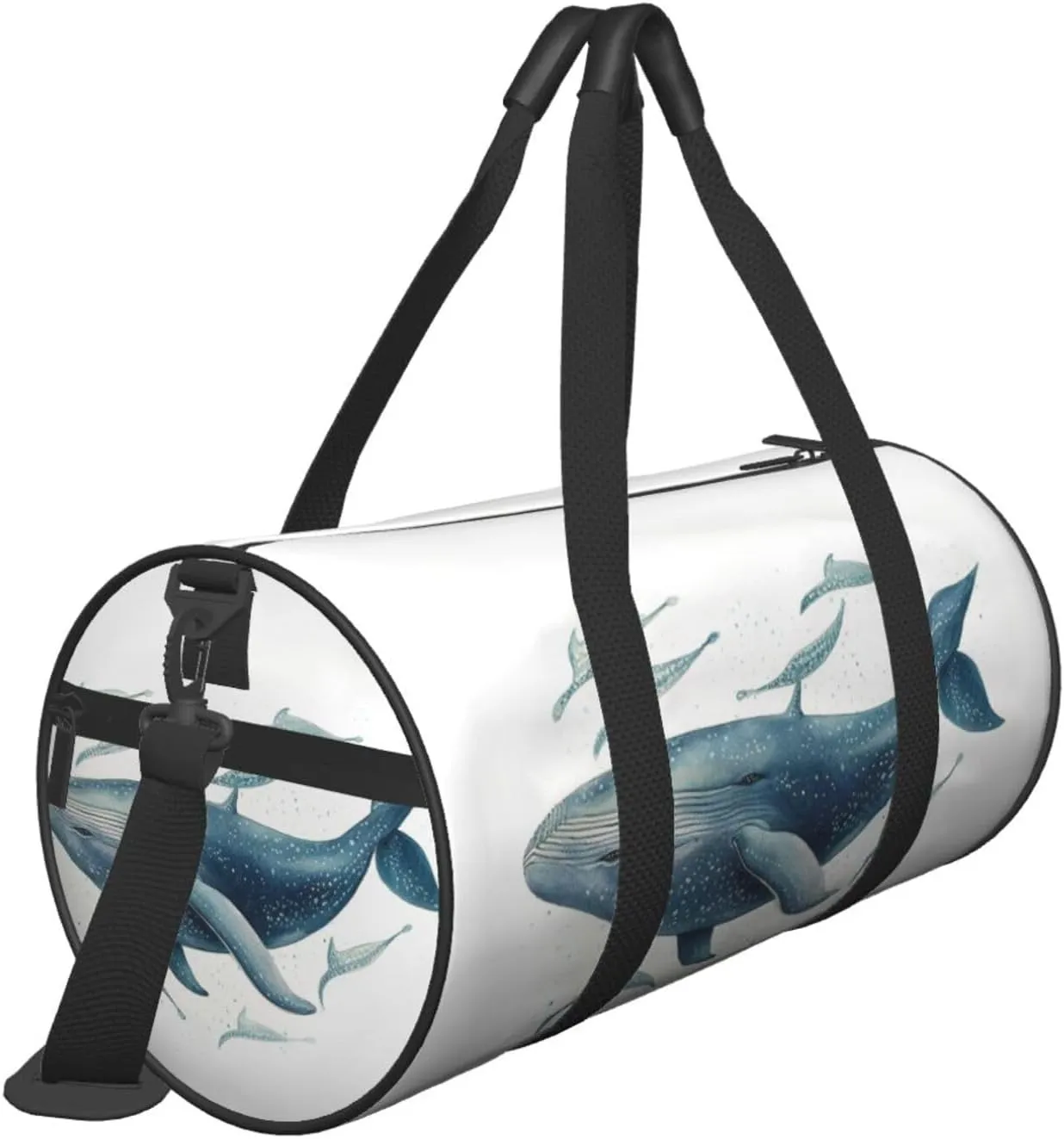 Sports Gym Bag for Women Men Travel Duffel Bag Tote Weekender Bag Carry on Overnight Bag for Travel Swimming Fitness Workout Sports Blue Whale Duffle Bag
