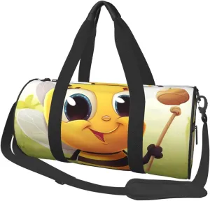 Sports Gym Bag for Women Men Travel Duffel Bag Tote Weekender Bag Carry on Overnight Bag for Travel Swimming Fitness Workout Sports Honey bee Duffle Bag