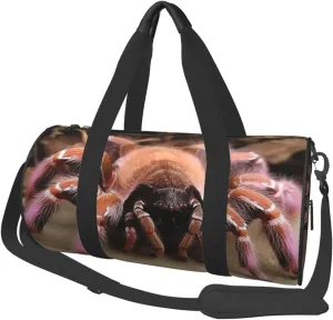 Sports Gym Bag for Women Men Travel Duffel Bag Tote Weekender Bag Carry on Overnight Bag for Travel Swimming Fitness Workout Sports Large Mexican Pink Tarantula Duffle Bag