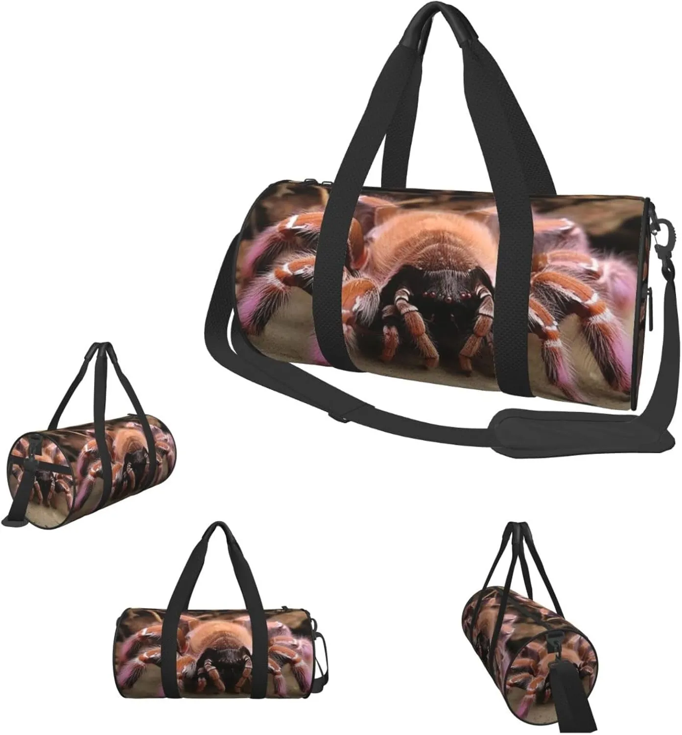 Sports Gym Bag for Women Men Travel Duffel Bag Tote Weekender Bag Carry on Overnight Bag for Travel Swimming Fitness Workout Sports Large Mexican Pink Tarantula Duffle Bag