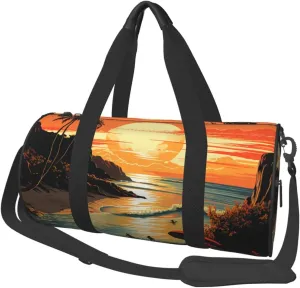 Sports Gym Bag for Women Men Travel Duffel Bag Tote Weekender Bag Carry on Overnight Bag for Travel Swimming Fitness Workout Sports Original Poster for Endless Summer Duffle Bag
