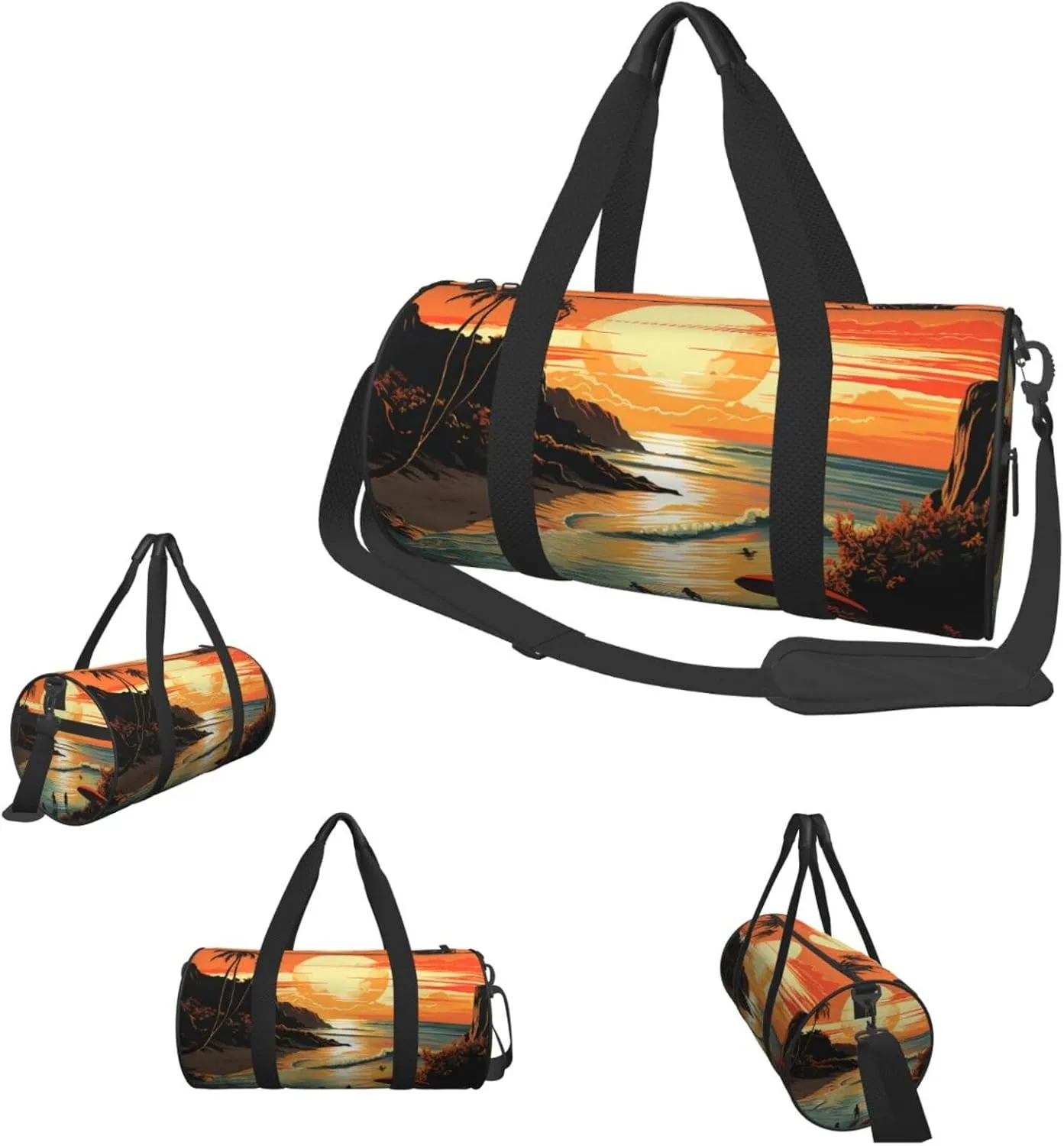 Sports Gym Bag for Women Men Travel Duffel Bag Tote Weekender Bag Carry on Overnight Bag for Travel Swimming Fitness Workout Sports Original Poster for Endless Summer Duffle Bag