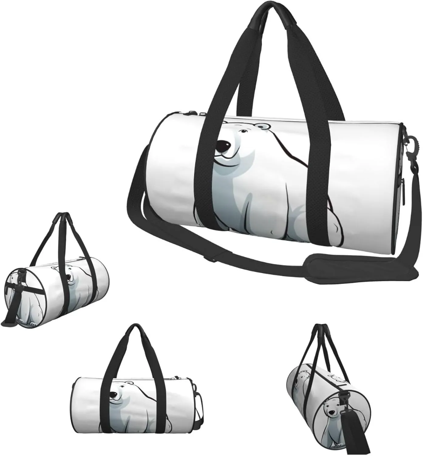 Sports Gym Bag for Women Men Travel Duffel Bag Tote Weekender Bag Carry on Overnight Bag for Travel Swimming Fitness Workout Sports Polar bear Duffle Bag