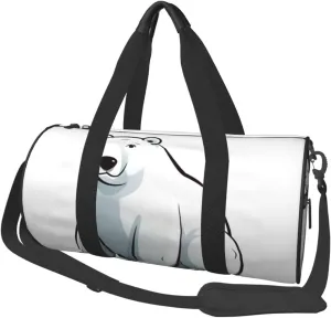 Sports Gym Bag for Women Men Travel Duffel Bag Tote Weekender Bag Carry on Overnight Bag for Travel Swimming Fitness Workout Sports Polar bear Duffle Bag