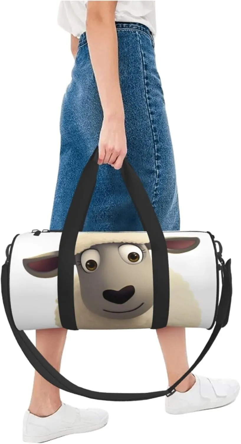 Sports Gym Bag for Women Men Travel Duffel Bag Tote Weekender Bag Carry on Overnight Bag for Travel Swimming Fitness Workout Sports Sheep Duffle Bag