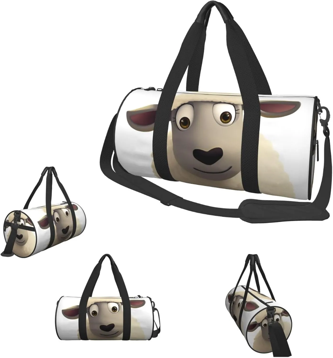 Sports Gym Bag for Women Men Travel Duffel Bag Tote Weekender Bag Carry on Overnight Bag for Travel Swimming Fitness Workout Sports Sheep Duffle Bag