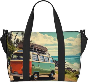Sports Gym Bag for Women Men Travel Duffel Bag Tote Weekender Bag Carry on Overnight Bag for Travel Swimming Fitness Workout Sports Summer Road Trip Duffle Bag