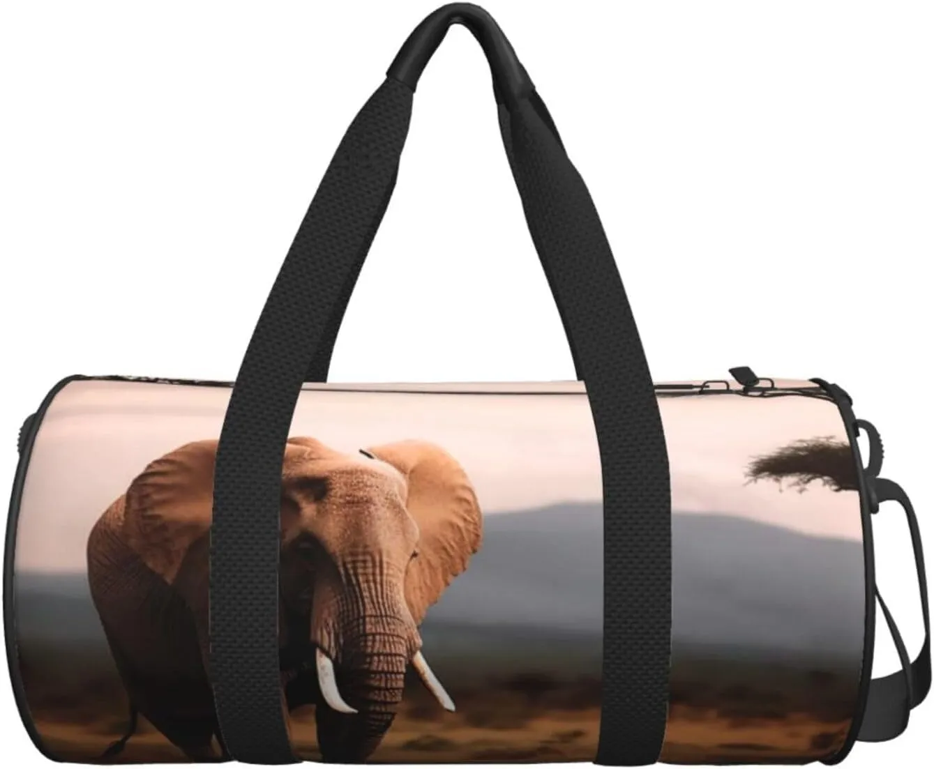 Sports Gym Bag for Women Men Travel Duffel Bag Tote Weekender Bag Carry on Overnight Bag for Travel Swimming Fitness Workout Sports Walking Elephant Duffle Bag