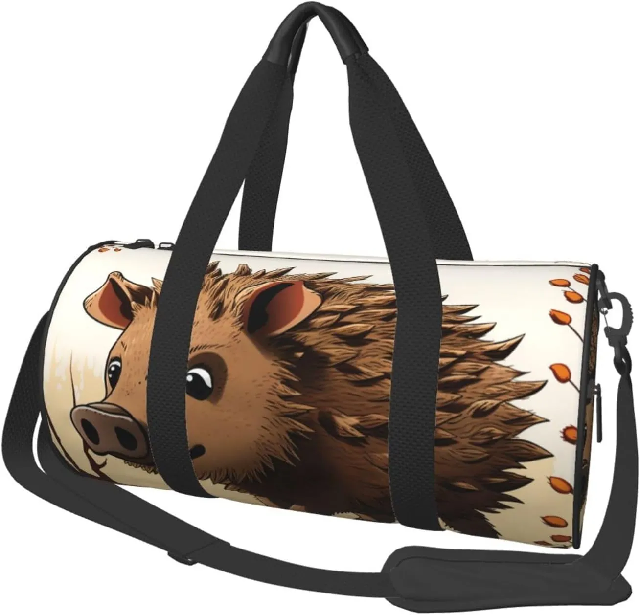 Sports Gym Bag for Women Men Travel Duffel Bag Tote Weekender Bag Carry on Overnight Bag for Travel Swimming Fitness Workout Sports Wild boar animation Duffle Bag