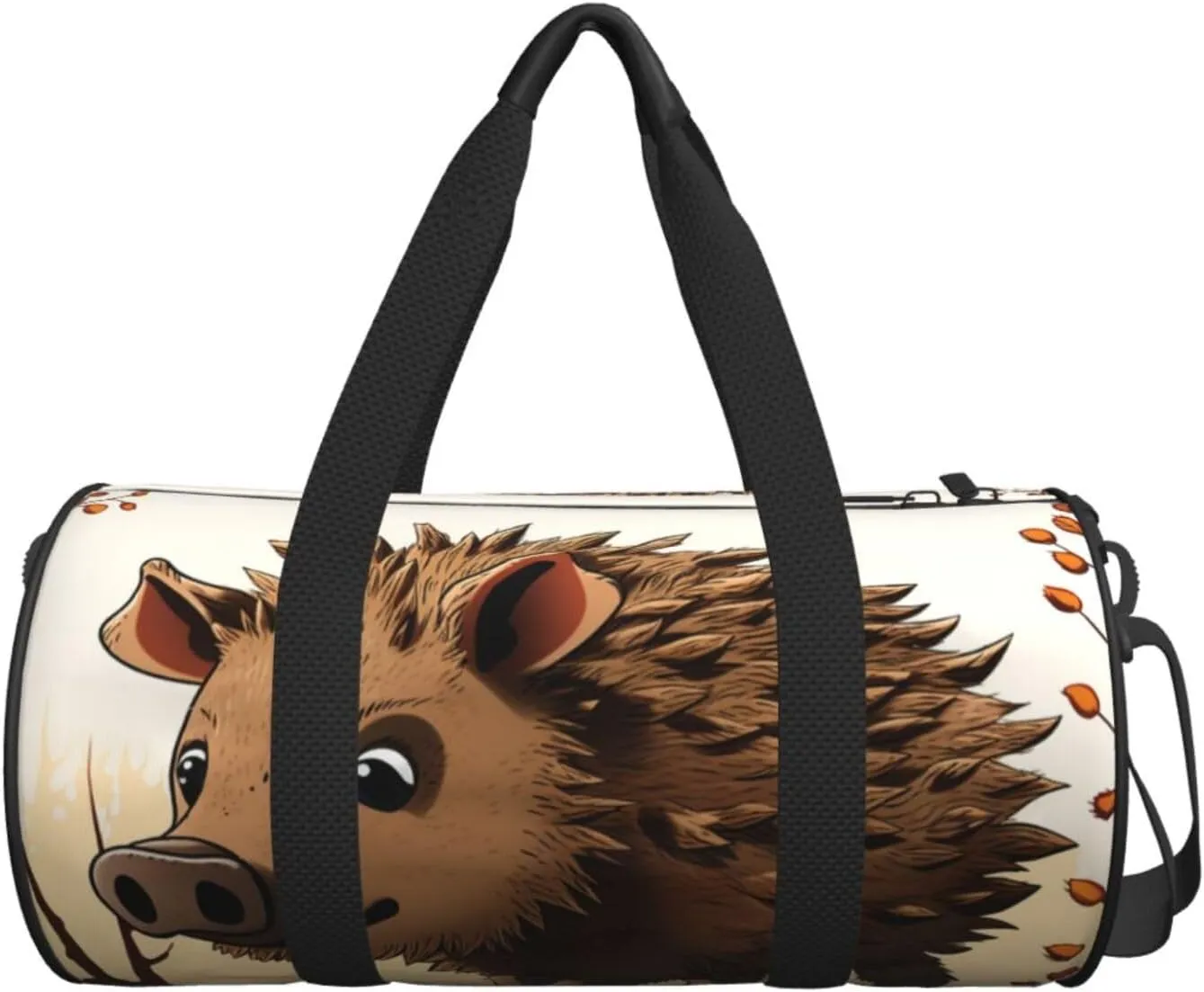 Sports Gym Bag for Women Men Travel Duffel Bag Tote Weekender Bag Carry on Overnight Bag for Travel Swimming Fitness Workout Sports Wild boar animation Duffle Bag