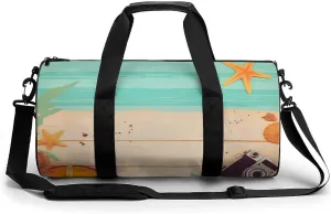 Sports Gym Bag for Women Men Travel Duffel Bag Tote Weekender Bag Summer Background Carry on Overnight Bag for Travel Swimming Fitness Workout Sports Duffle Bag